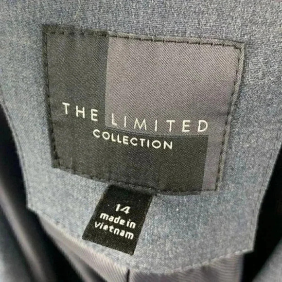 The limited collection blazer size 14 bluish gray one button career jacket - Picture 6 of 8